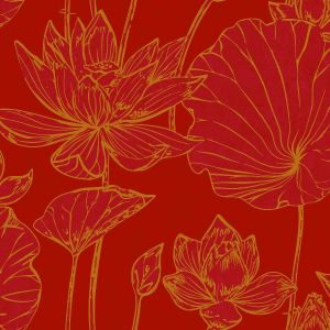 Seabrook Designs AI42301 Koi Floral Abstract Wallpaper